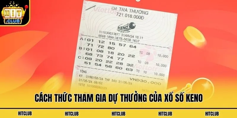 Cách thức tham gia dự thưởng của xổ số Keno